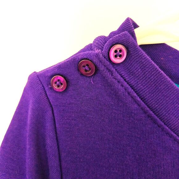 JONES NY SPORT Long Sleeve Purple Shirt Womens LARGE  Knit Royal Purple - Picture 3 of 4